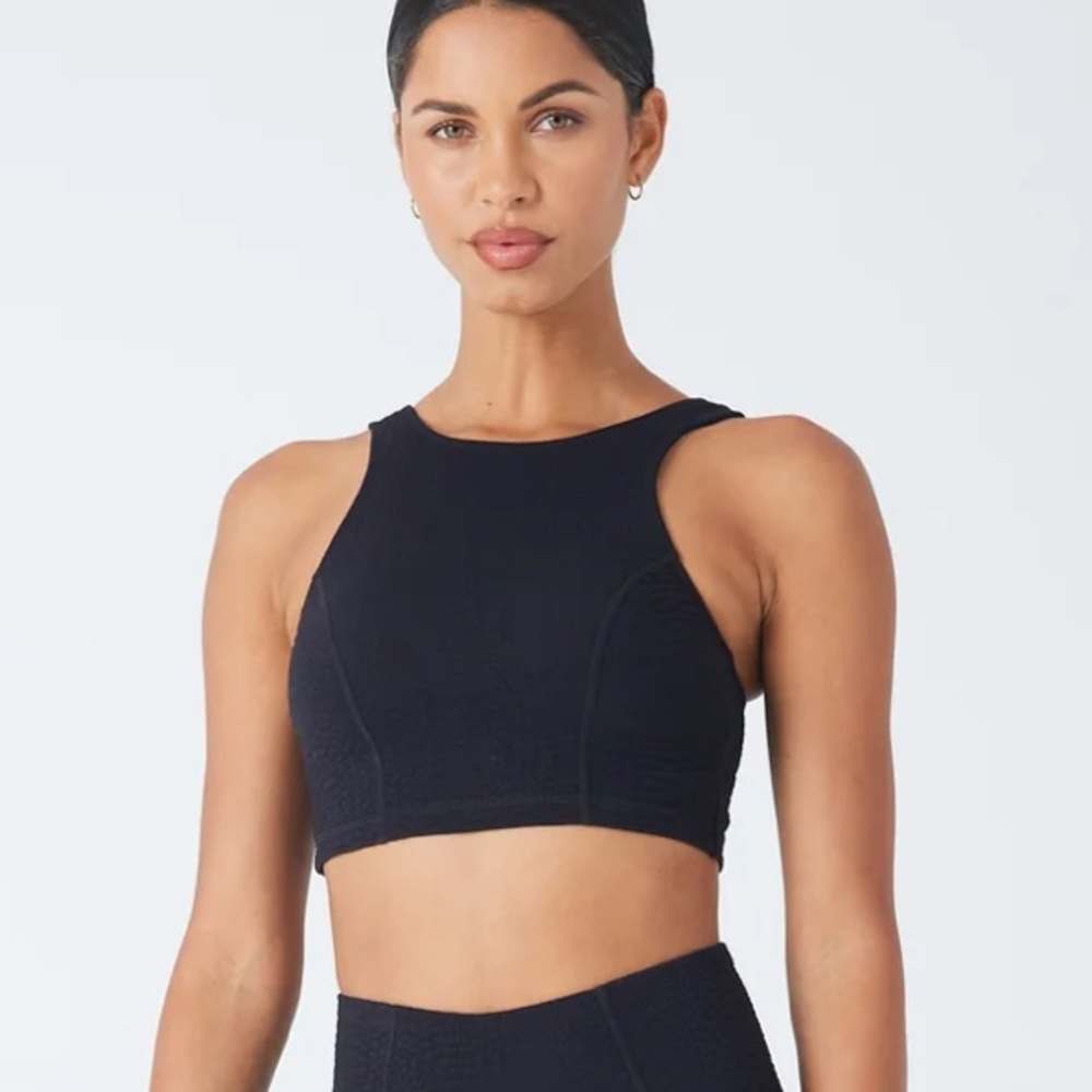 GIGI C Devon Black Sports Bra Top S